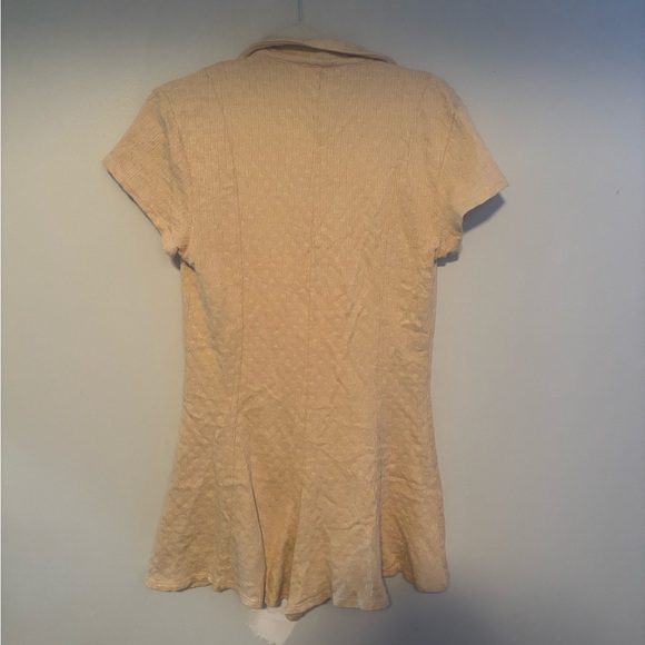 NWT Free People Beach Ramona One Piece Button Up Romper Tan Beige Boho Small - Picture 7 of 9